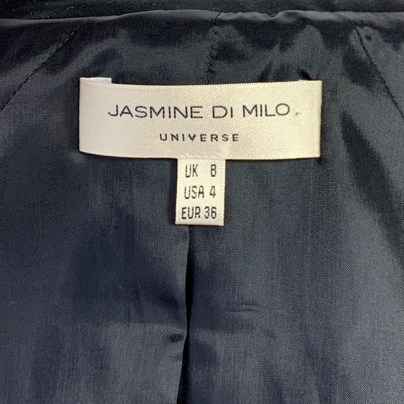 JASMINE DI MILO black cotton ruffle blazer 4 - Picture 4 of 11